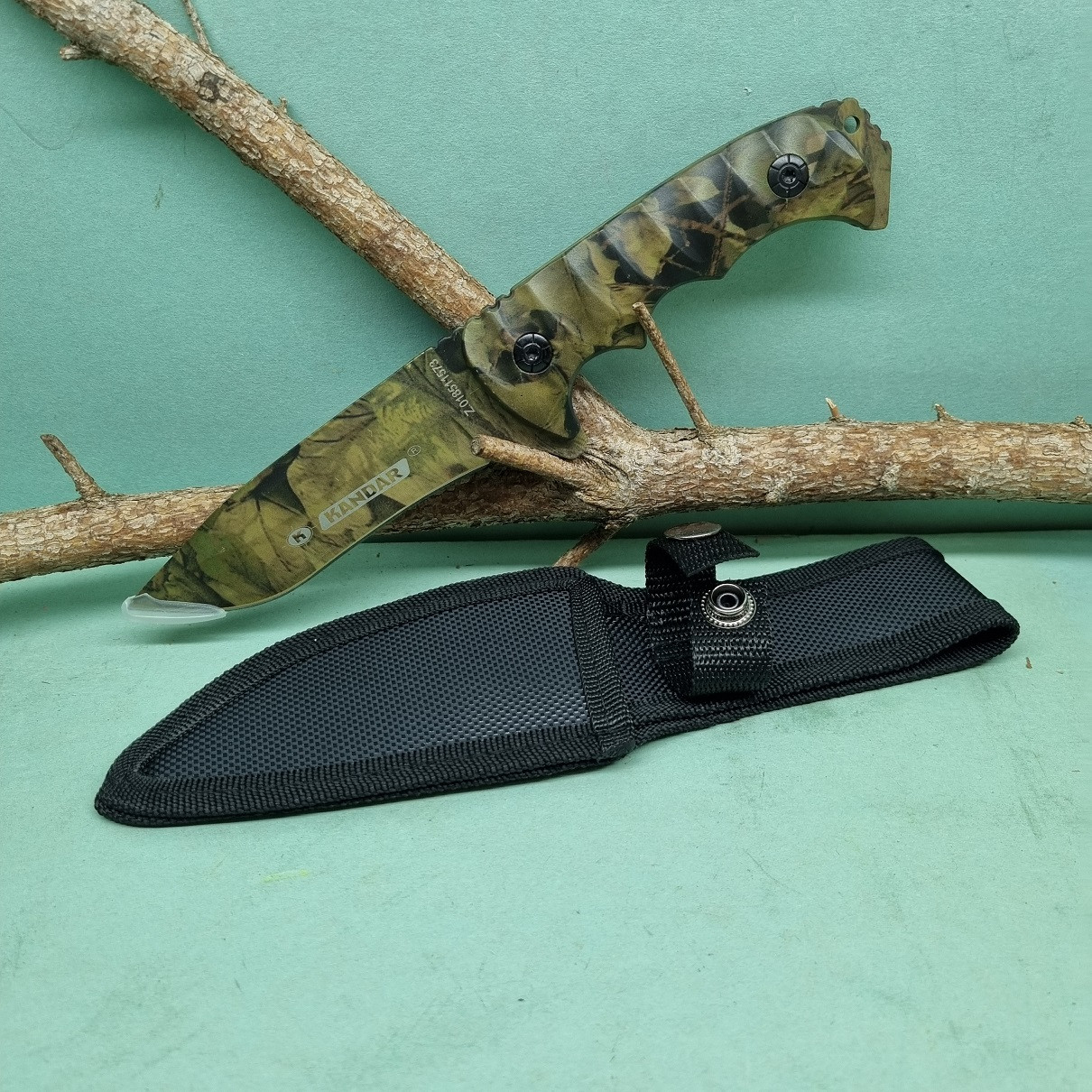 Poľovnícky nôž Kandar maskač 23/11cm + puzdro