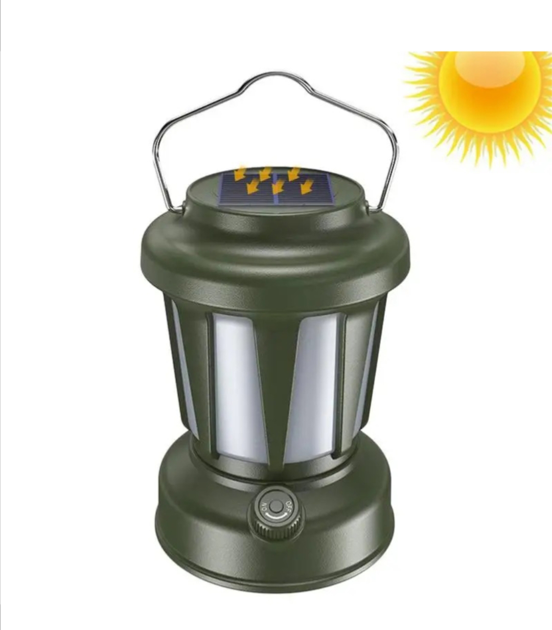Kempingová solárna lampa závesná nabíjateľná