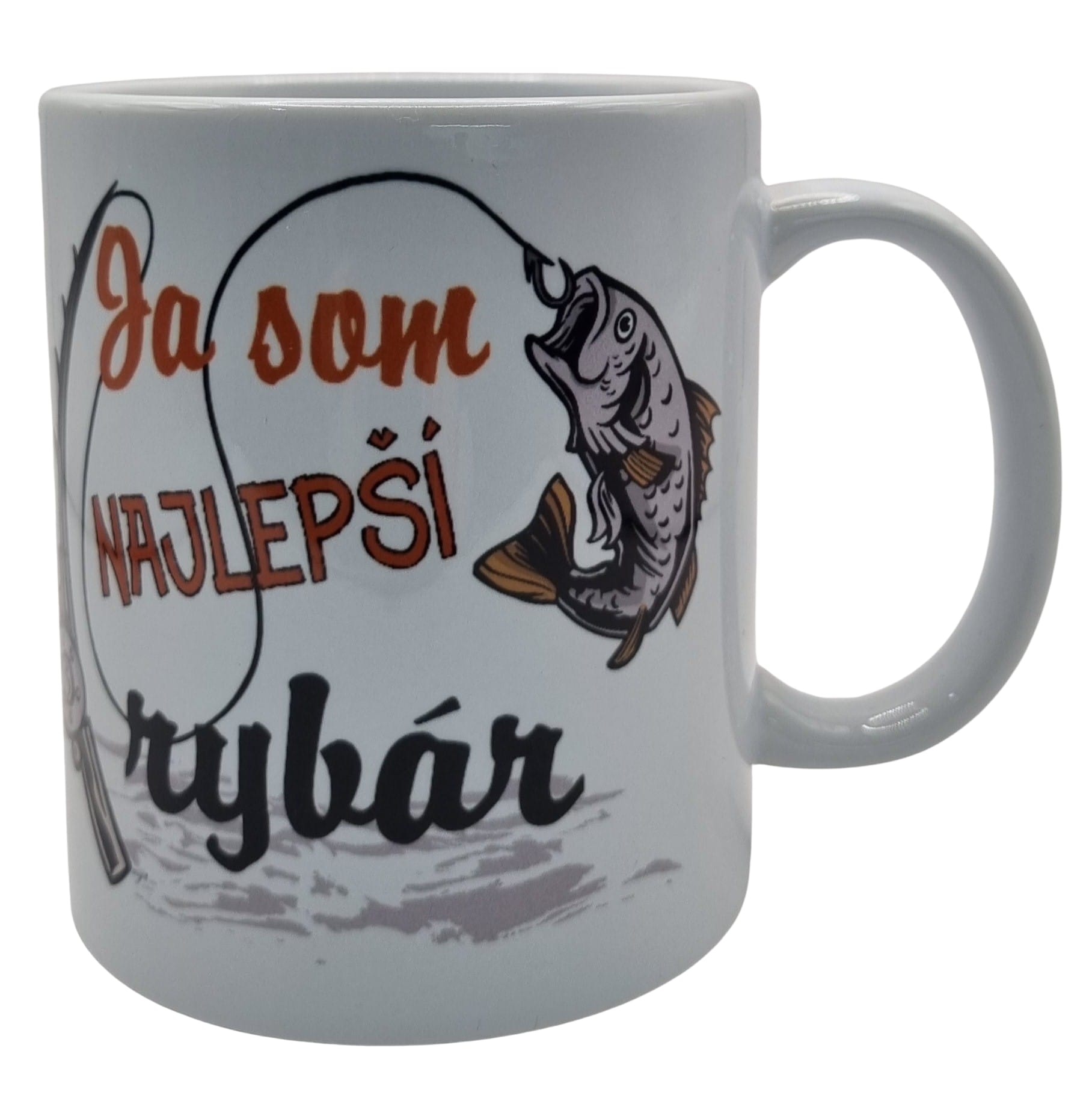 Hrnček keramický s potlačou JA SOM NAJLEPŠÍ RYBÁR 330ml