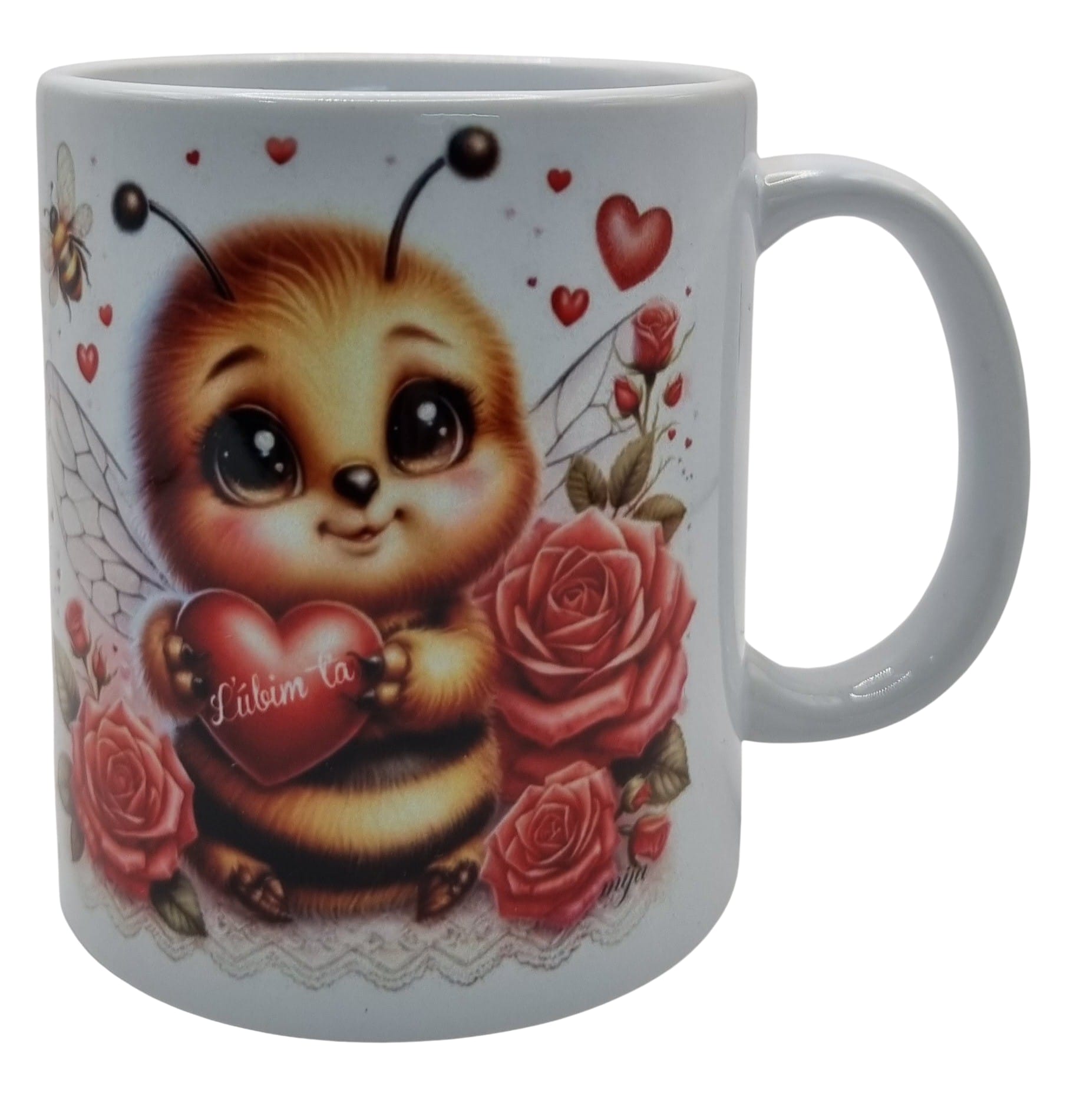 Hrnček keramický s potlačou VČIELKA 330ml