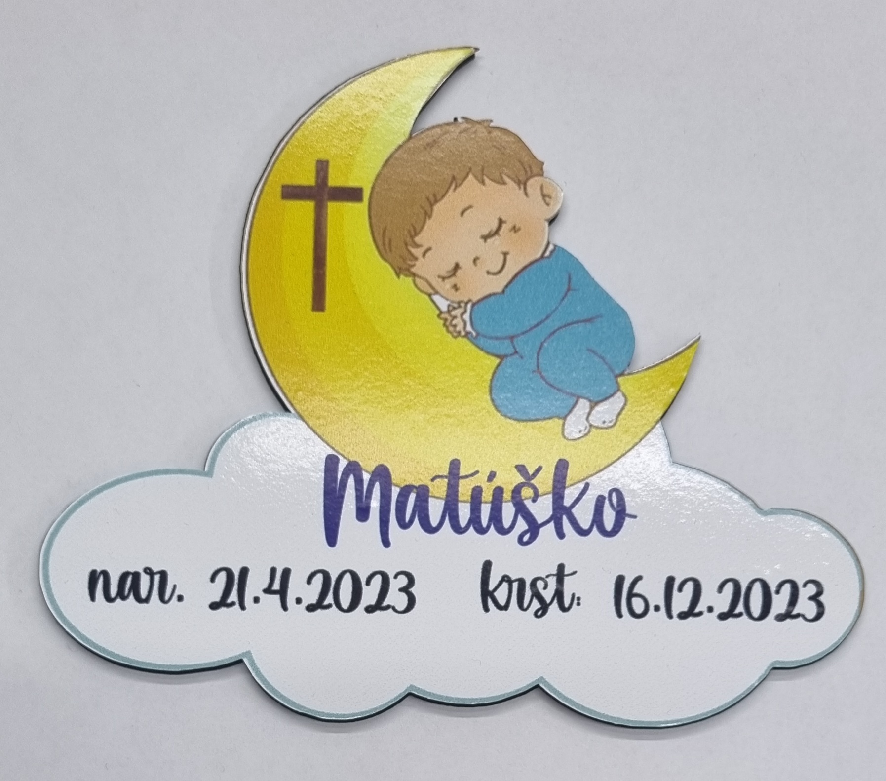 Zápich na tortu Krst