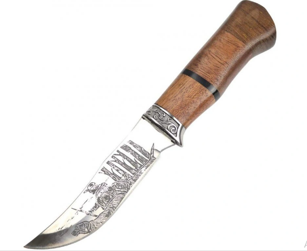 Poľovnícky nôž Kandar motív poľovník 23/12cm + puzdro