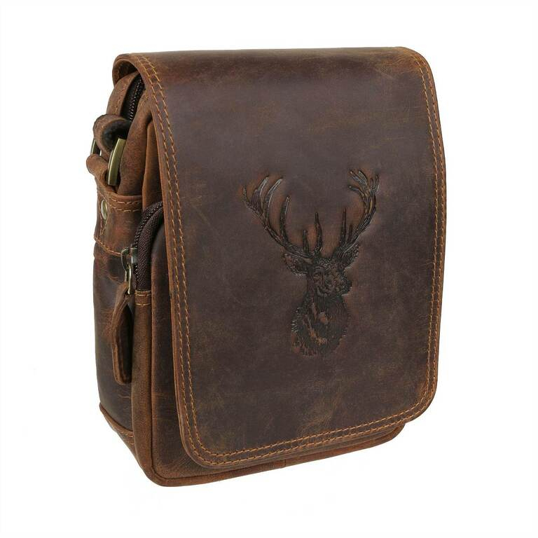 Pánska kožená taška crossbody motív Jeleň