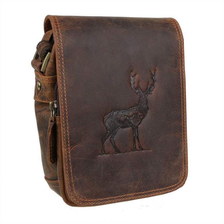 Pánska kožená taška crossbody motív Jeleň celý
