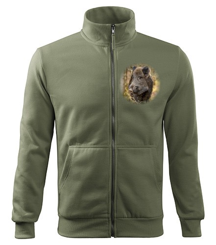 Mikina na zips s poľovníckym motívom Diviak FD7