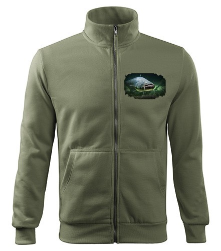 Mikina na zips s motívom Sumec hlava  FSu1