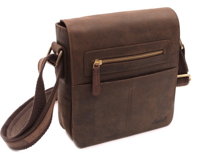 Pánska kožená taška crossbody 21/21cm