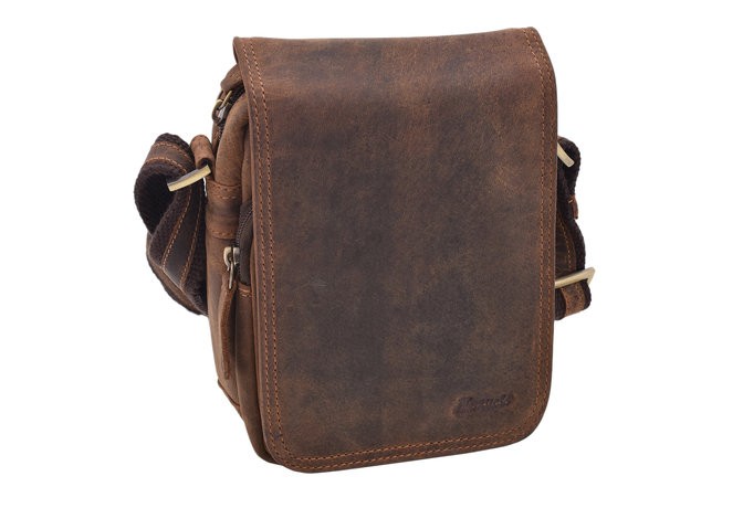 Pánska kožená taška crossbody s preklopom 18/15cm