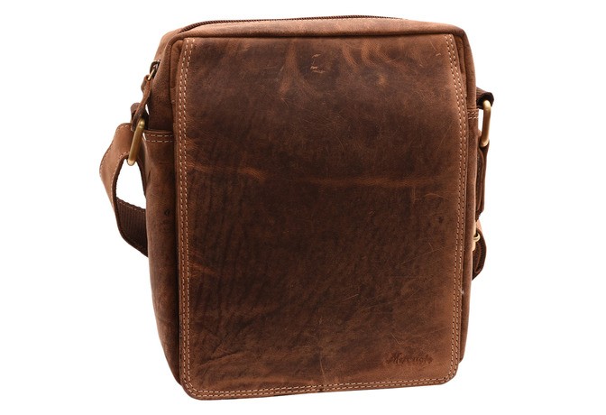 Pánska kožená taška crossbody s príklopom 22/18cm