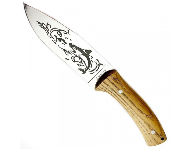 Poľovnícky nôž motív žralok 27/13cm + puzdro