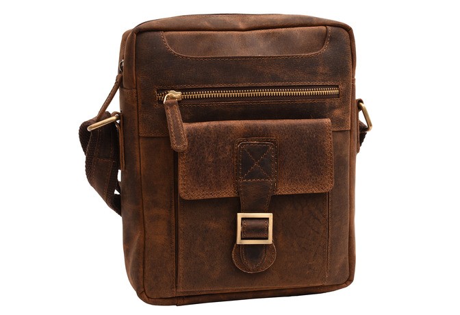 Pánska kožená taška crossbody 25/21cm