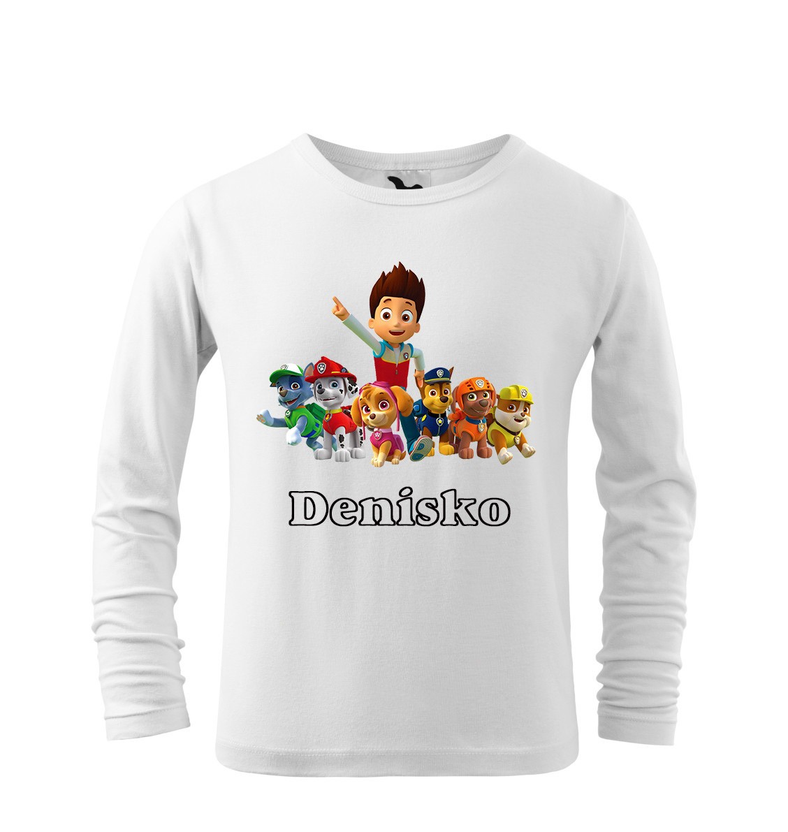 Tričko s rozprávkovým motívom Paw Patrol všetci