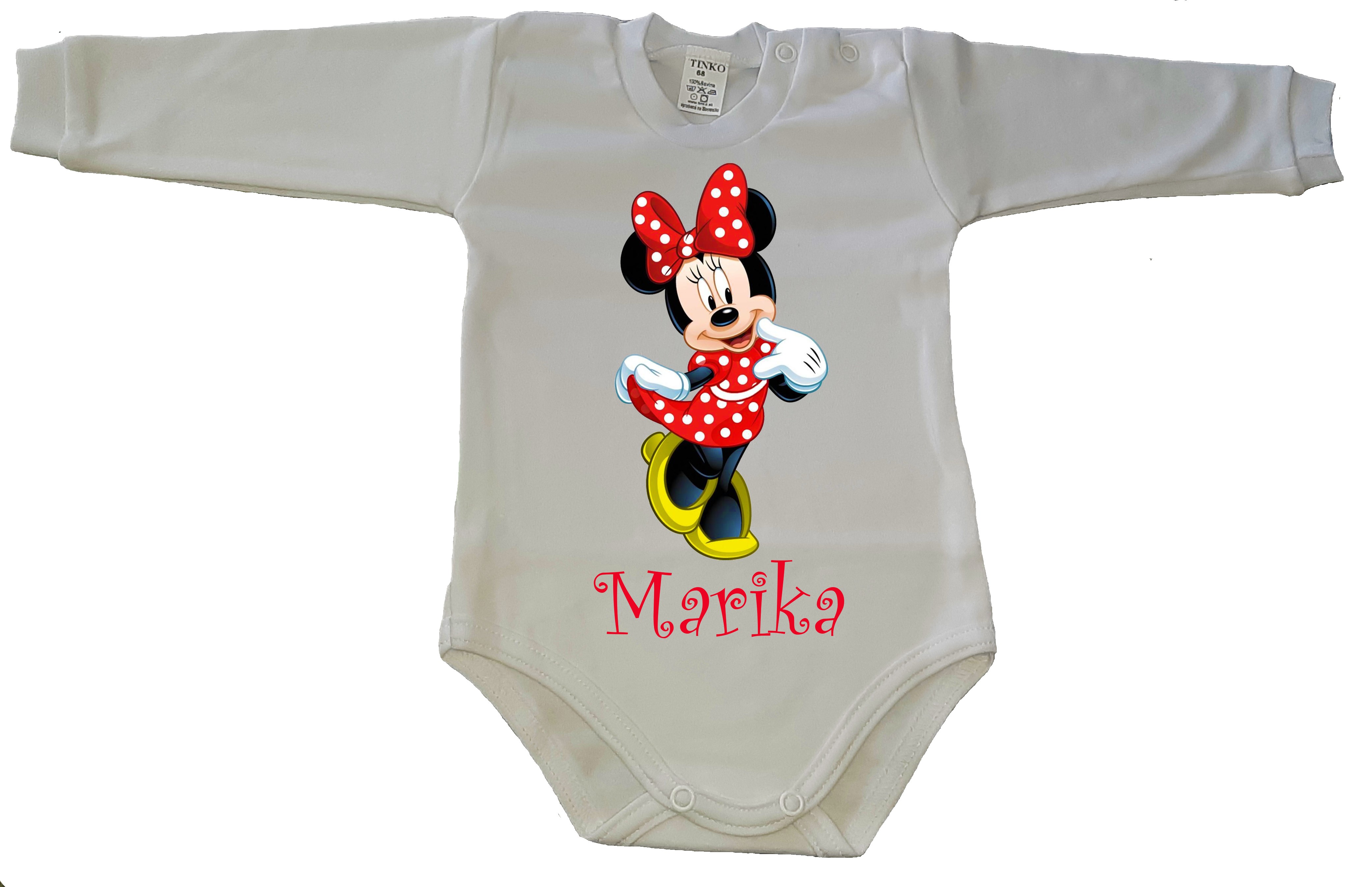 Detské body dlhý rukáv s rozprávkovým motívom Minnie 