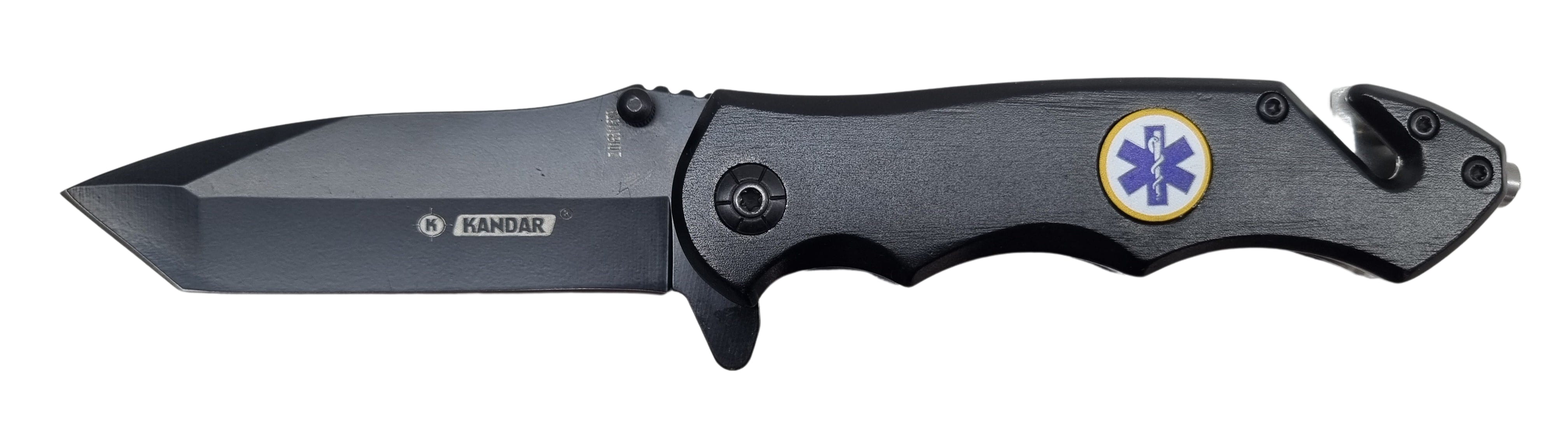 Kandar vreckový zatvárací nôž záchranársky znak +klip 21,5cm/8,5cm