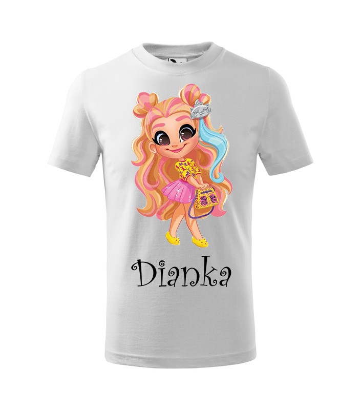 Tričko s motívom bábika  Hairdorables  modrý príčesok