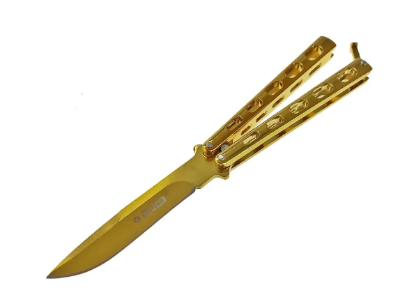 Kandar nôž motýlik zlatý 23/10,5cm