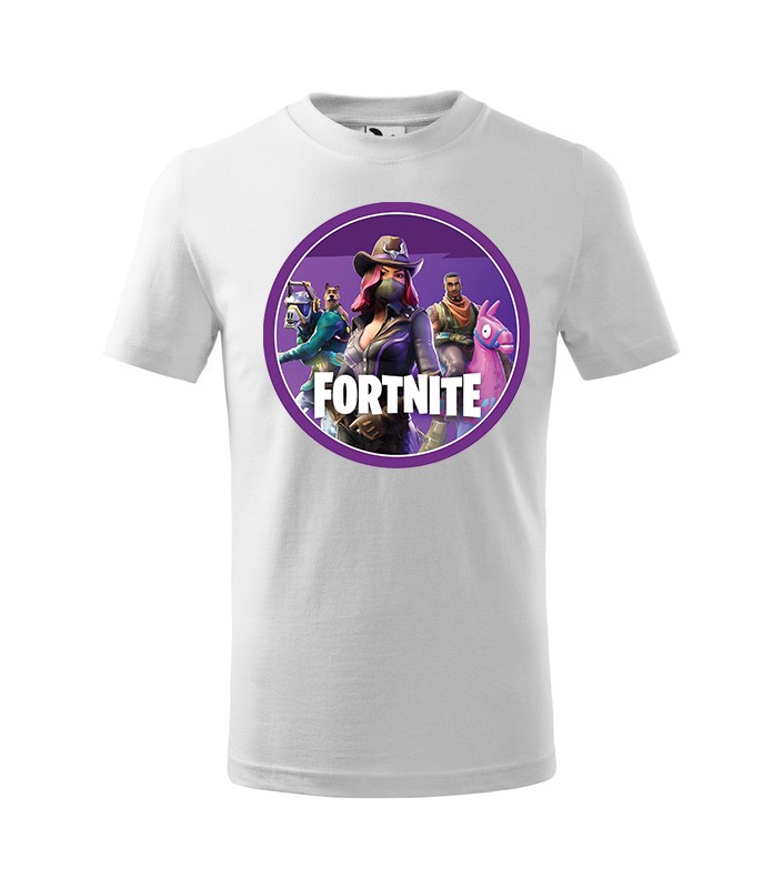 Tričko s motívom počítačovej hra  Fortnite kruh fialový