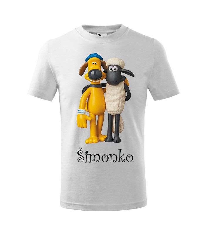 Tričko s rozprávkovým motívom Ovečka Shaun a pes