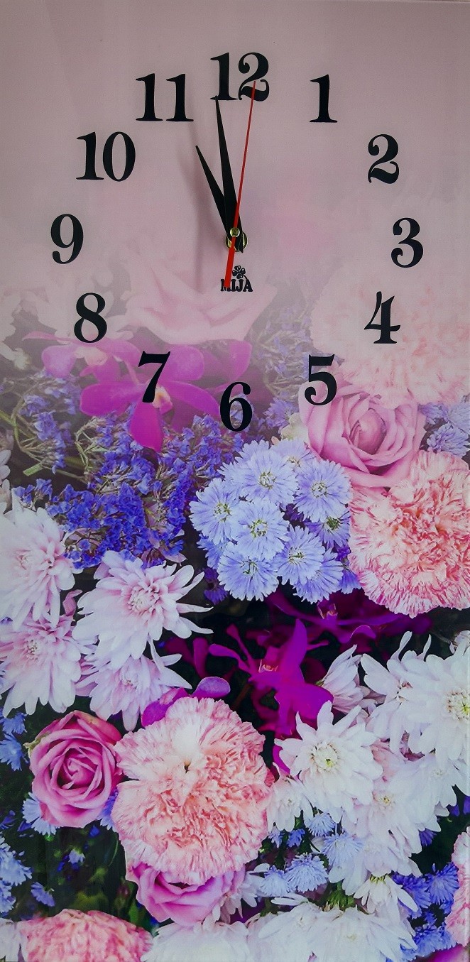 Nástenné hodiny  Kvety 30x60cm