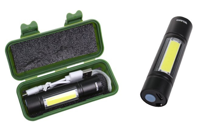 Multifunkčná LED baterka s klipom + zoom 9cm