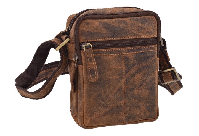 Pánska kožená taška crossbody 18/15cm