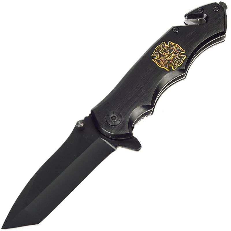 Kandar zatvárací vreckový nôž hasičský znak +klip 21,5cm/8,5cm