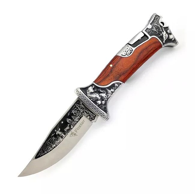Kandar zatvárací vreckový nôž motív príroda  +klip 23cm/10cm