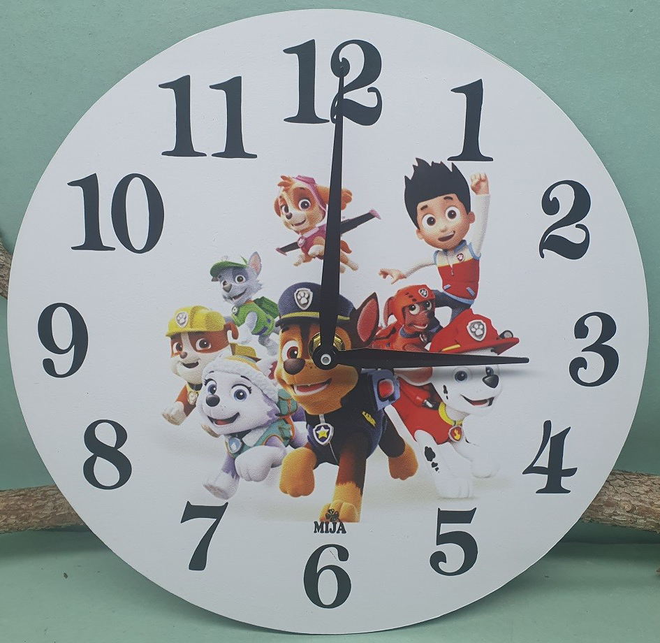 Drevené hodiny Paw Patrol ø 25cm