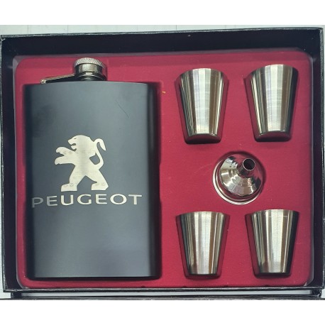 Ploskačka Peugeot SADA 4 poháriky a lievik