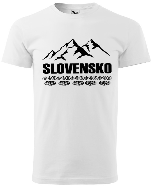 Tričko s čiernym motívom Slovensko