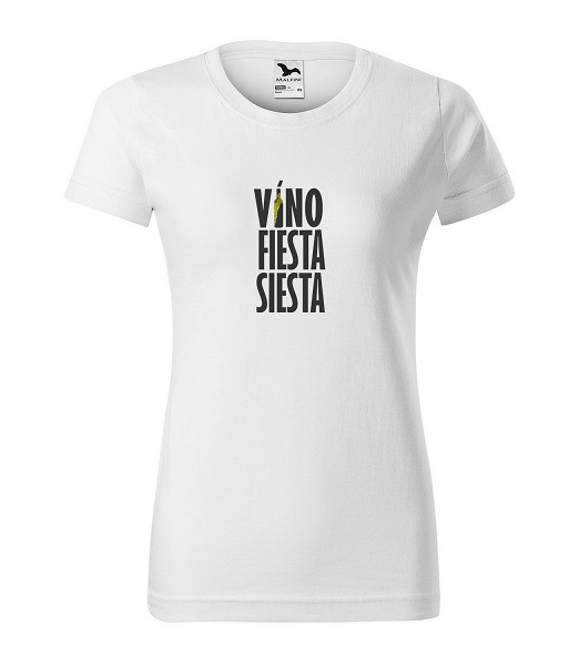 Tričko s motívom Víno fiesta siesta 