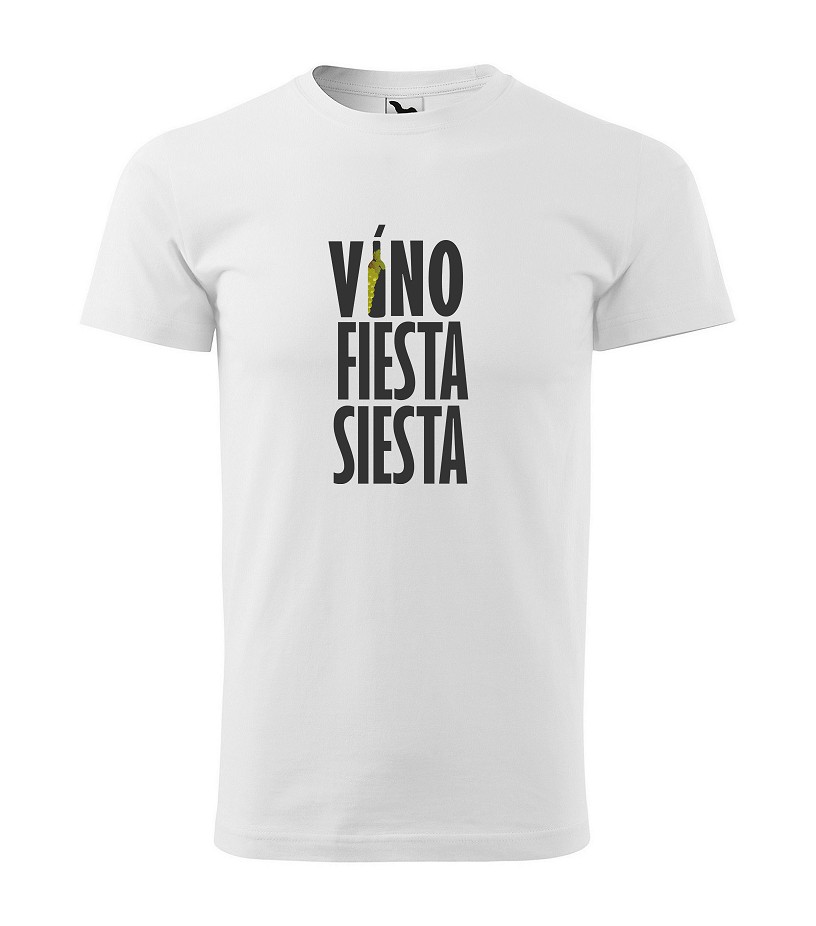 Tričko s motívom Víno fiesta siesta