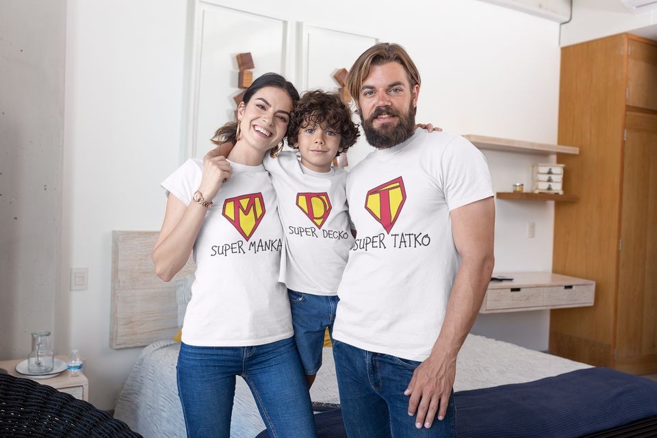 Tričká pre celú rodinu s motívom Super rodinka