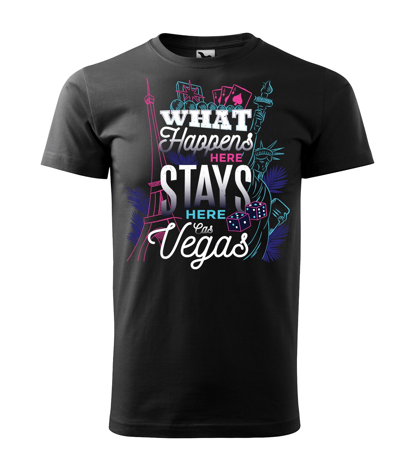 Tričko s motívom What happens here stays here LAS VEGAS