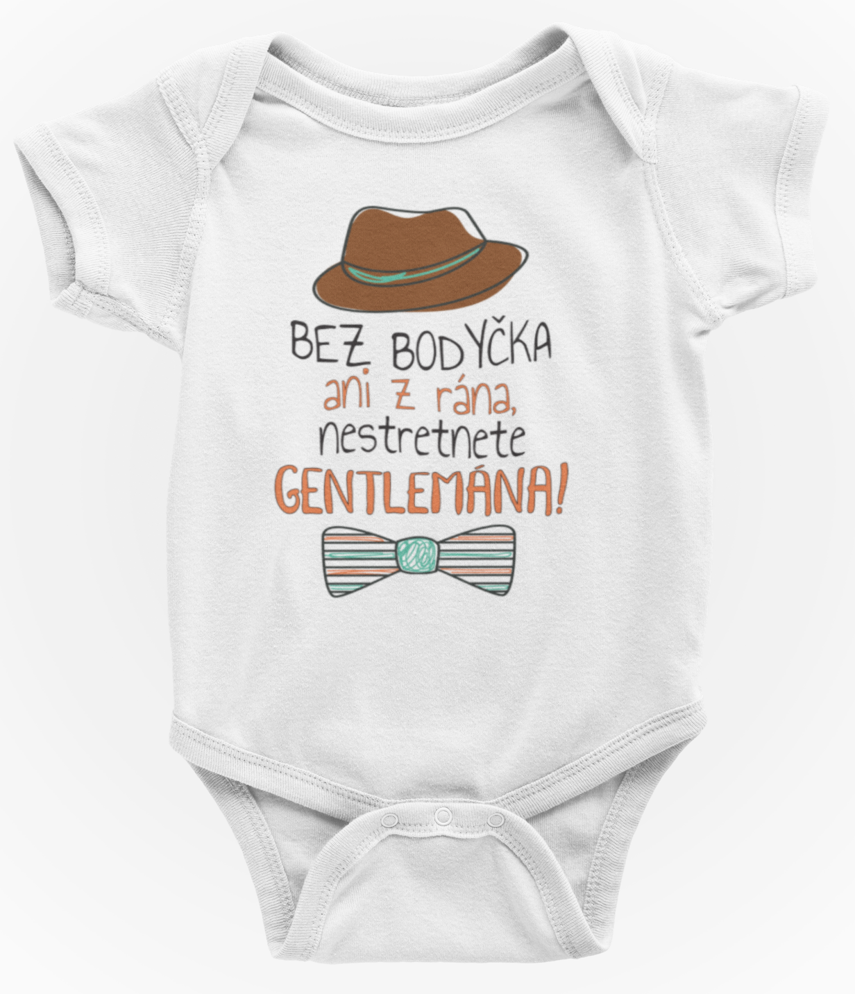 Detské body krátky rukáv s vtipným motívom  Gentleman