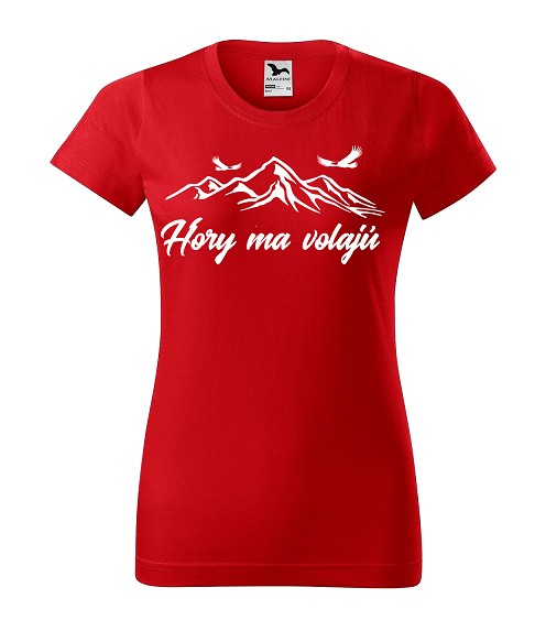Tričko s bielym motívom  Hory ma volajú