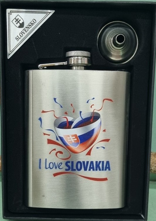 Ploskačka Slovensko v darčekovom balení +lievik B101