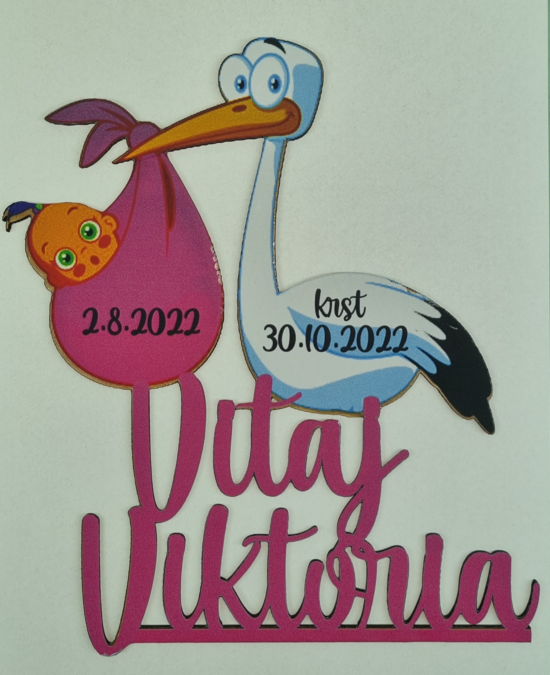 Zápich na tortu Krst