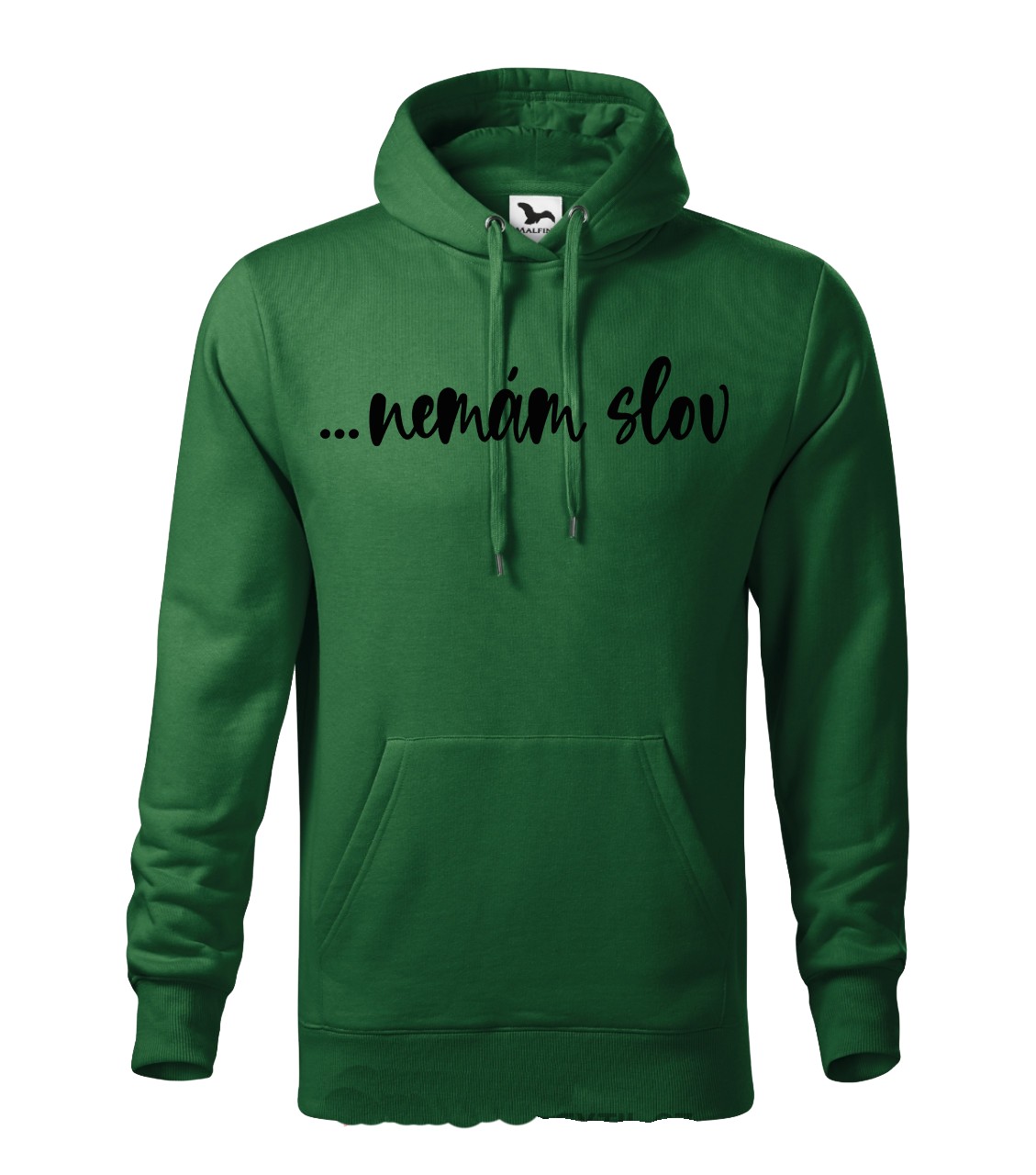 Mikina s kapucňou s vtipným motívom Nemám slov