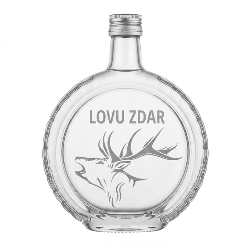 Darčeková fľaša s motívom Jeleň Lovu Zdar 500ml