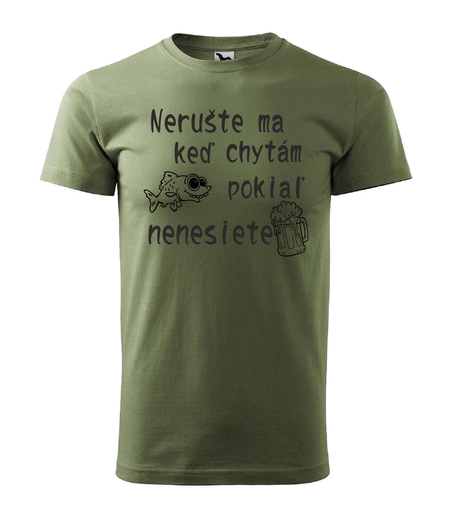 Tričko s nápisom Nerušte ma keď chytám ryby, pokiaľ nenesiete pivo