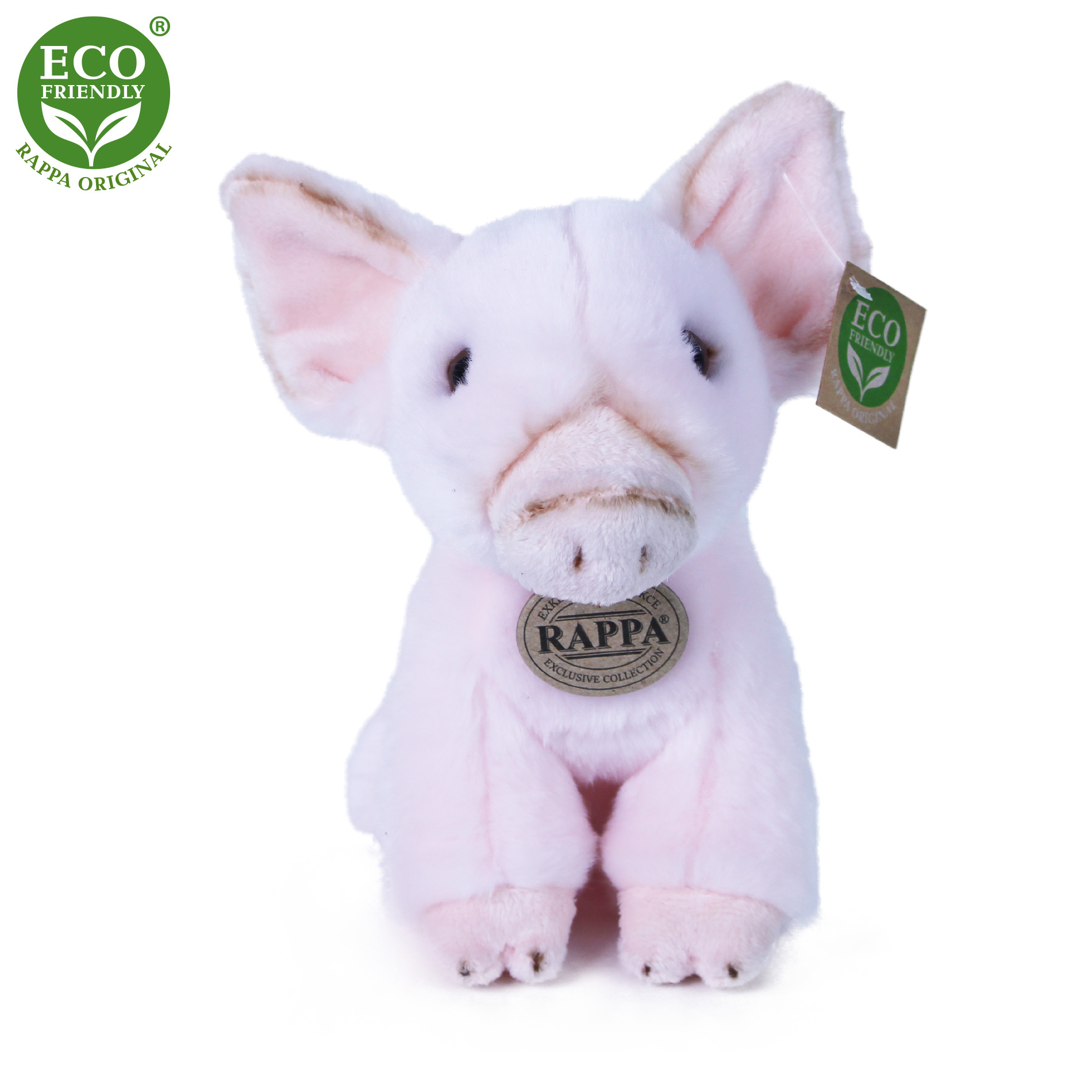 Plyšová hračka Prasa sediace 18cm ECO-FRIENDLY