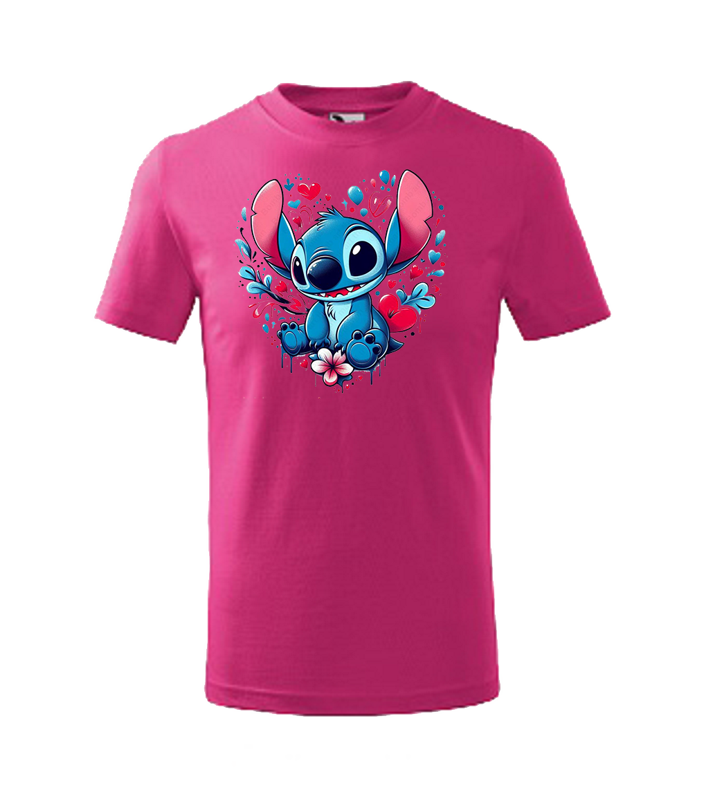 Tričko s motívom STITCH srdce