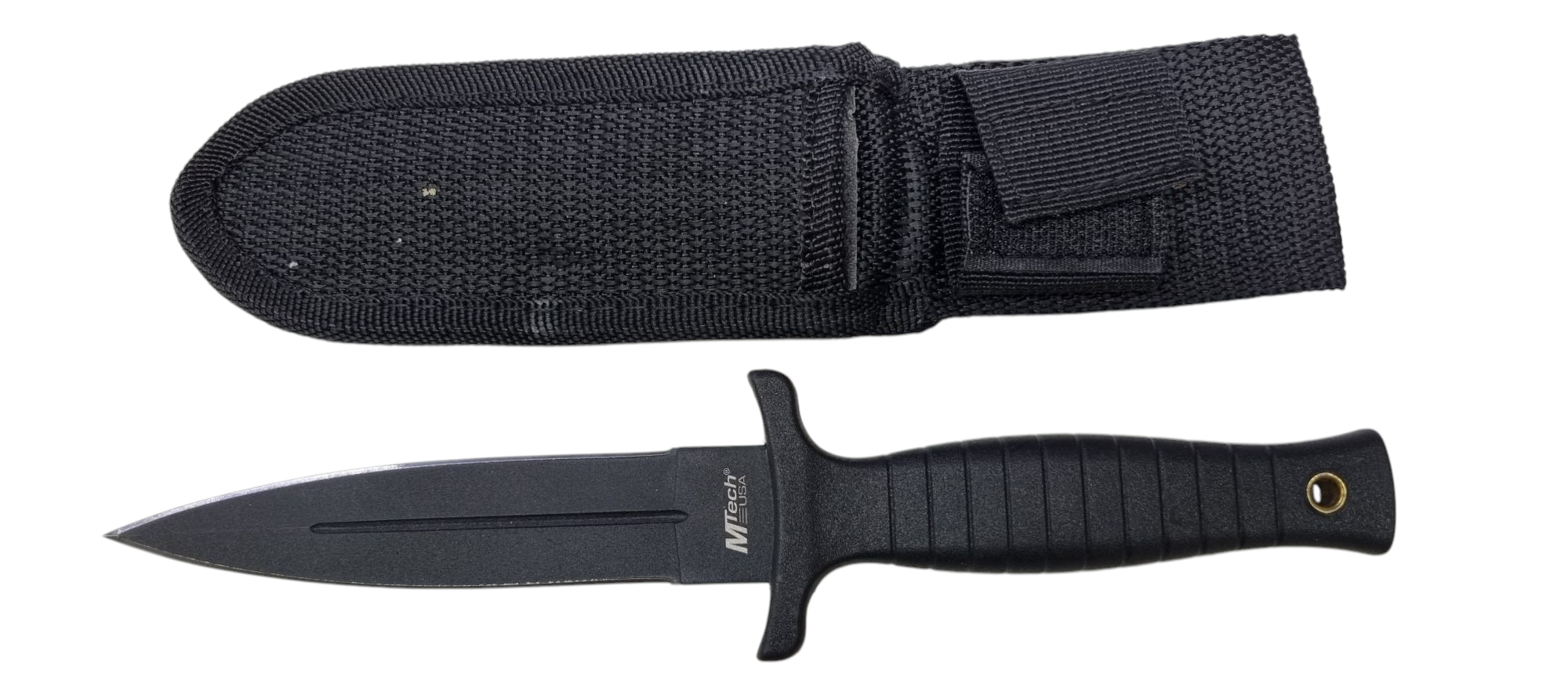 Nôž čierny obojstranná čepeľ 23/10,5cm M-tech USA + púzdro