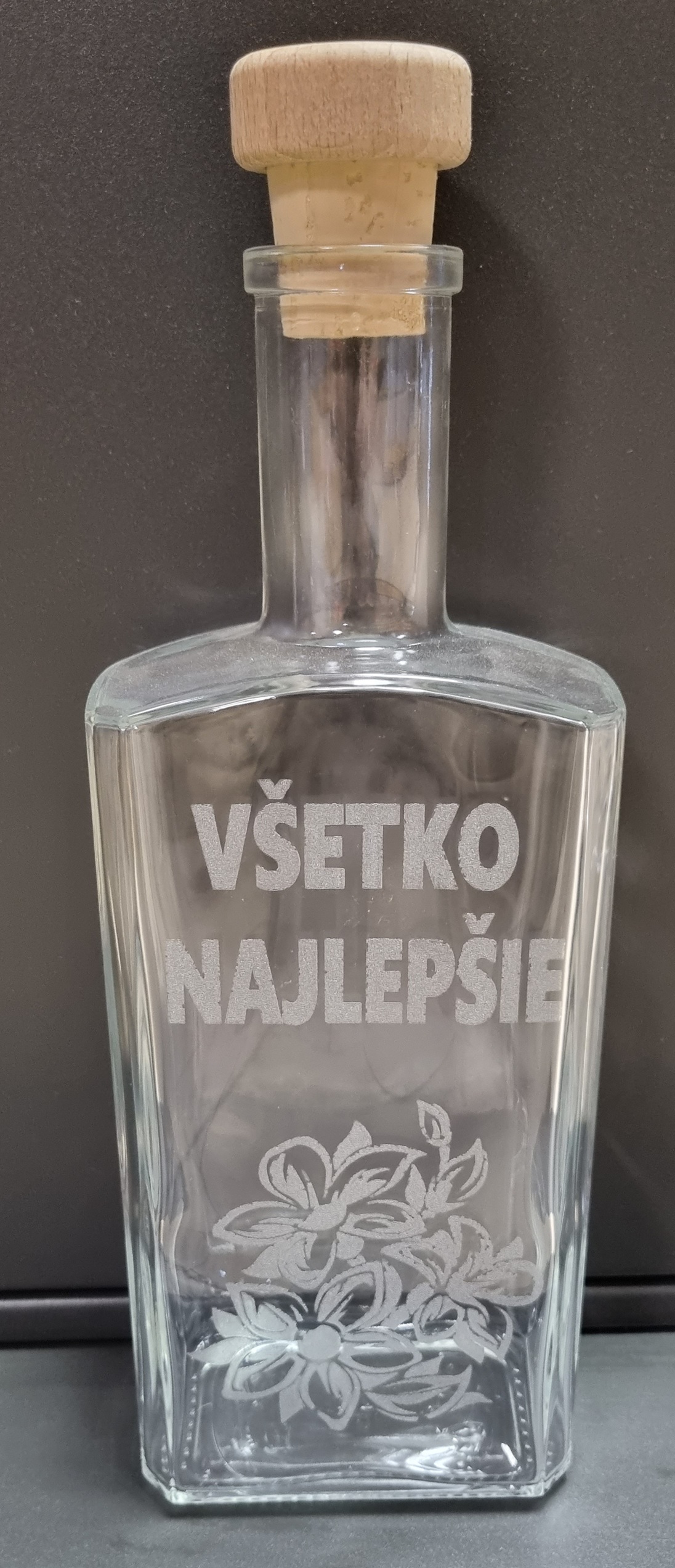 Darčeková fľaša s motívom Všetko najlepšie 1000 ml
