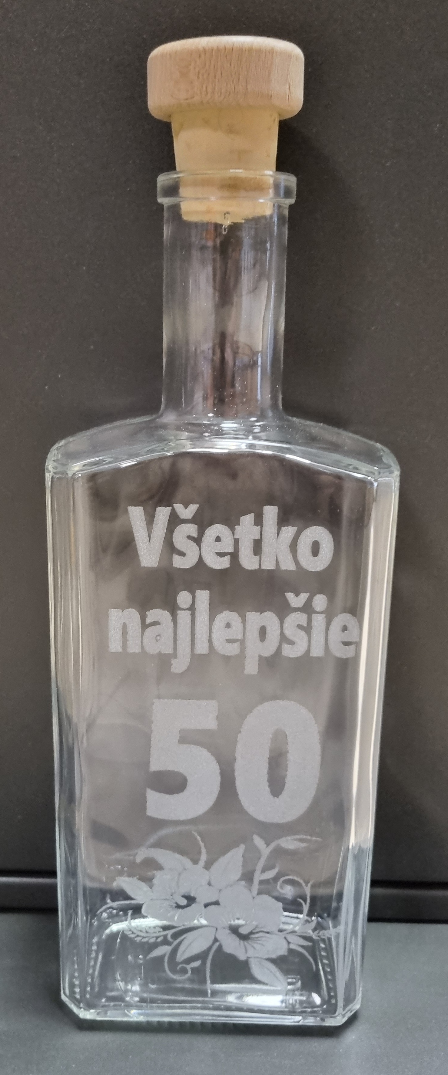 Darčeková fľaša Všetko najlepšie "50"