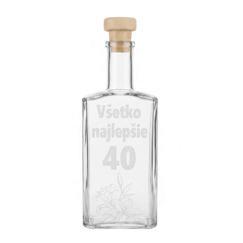 Darčeková fľaša s motívom Všetko najlepšie "40"1000 ml