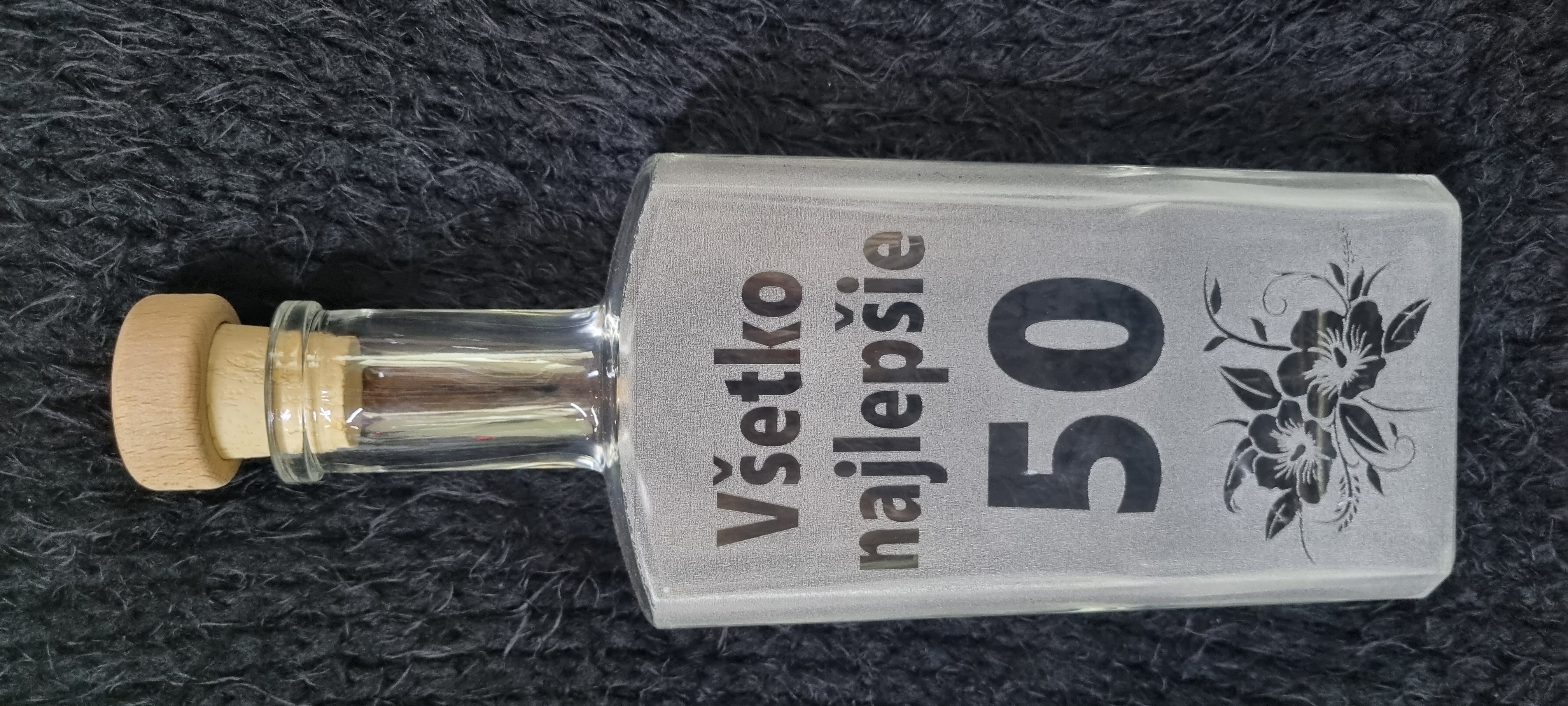 Darčeková fľaša s motívom Všetko najlepšie "50"1000 ml