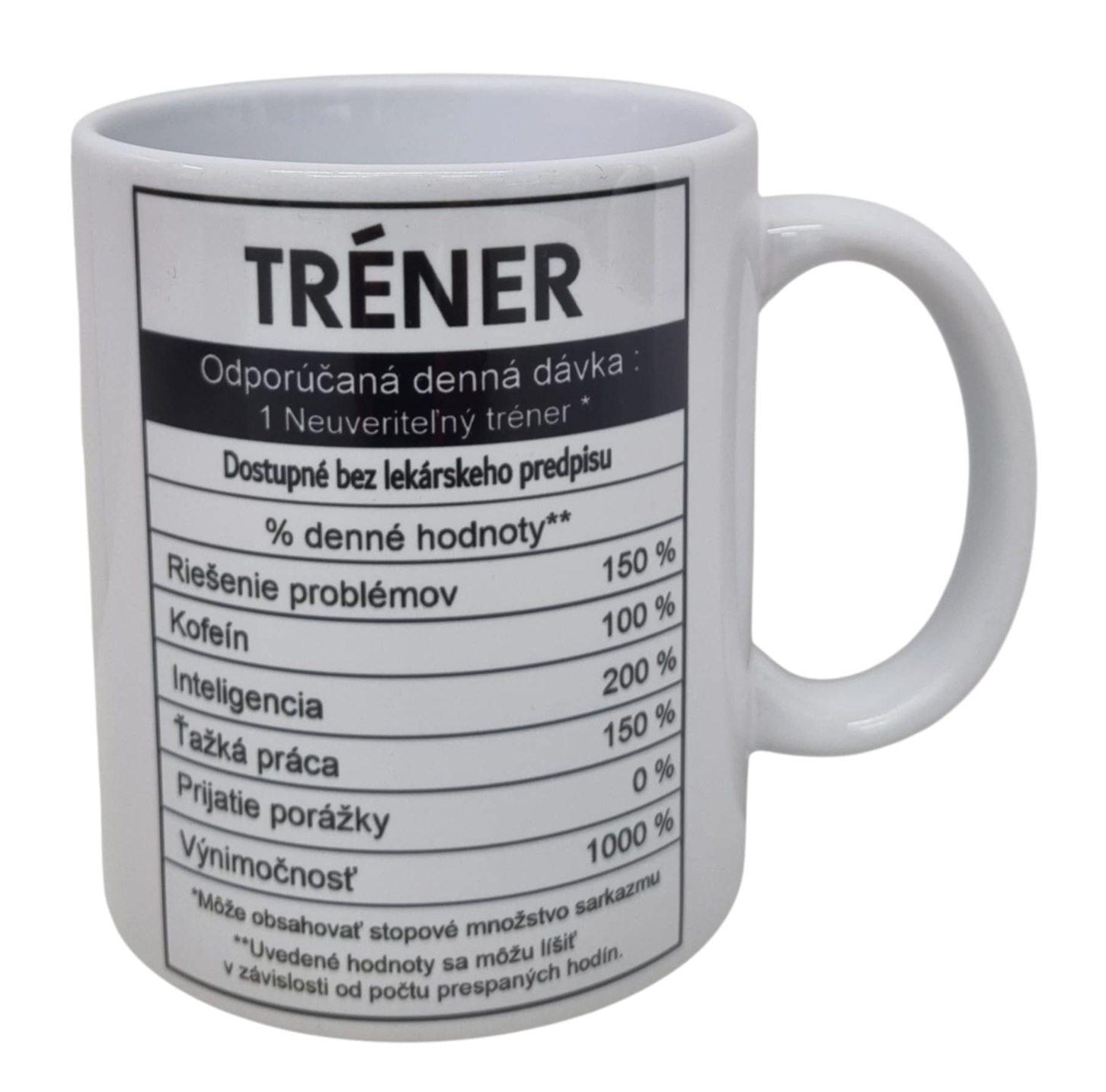 Hrnček keramický s vtipnou potlačou pre TRÉNERA
