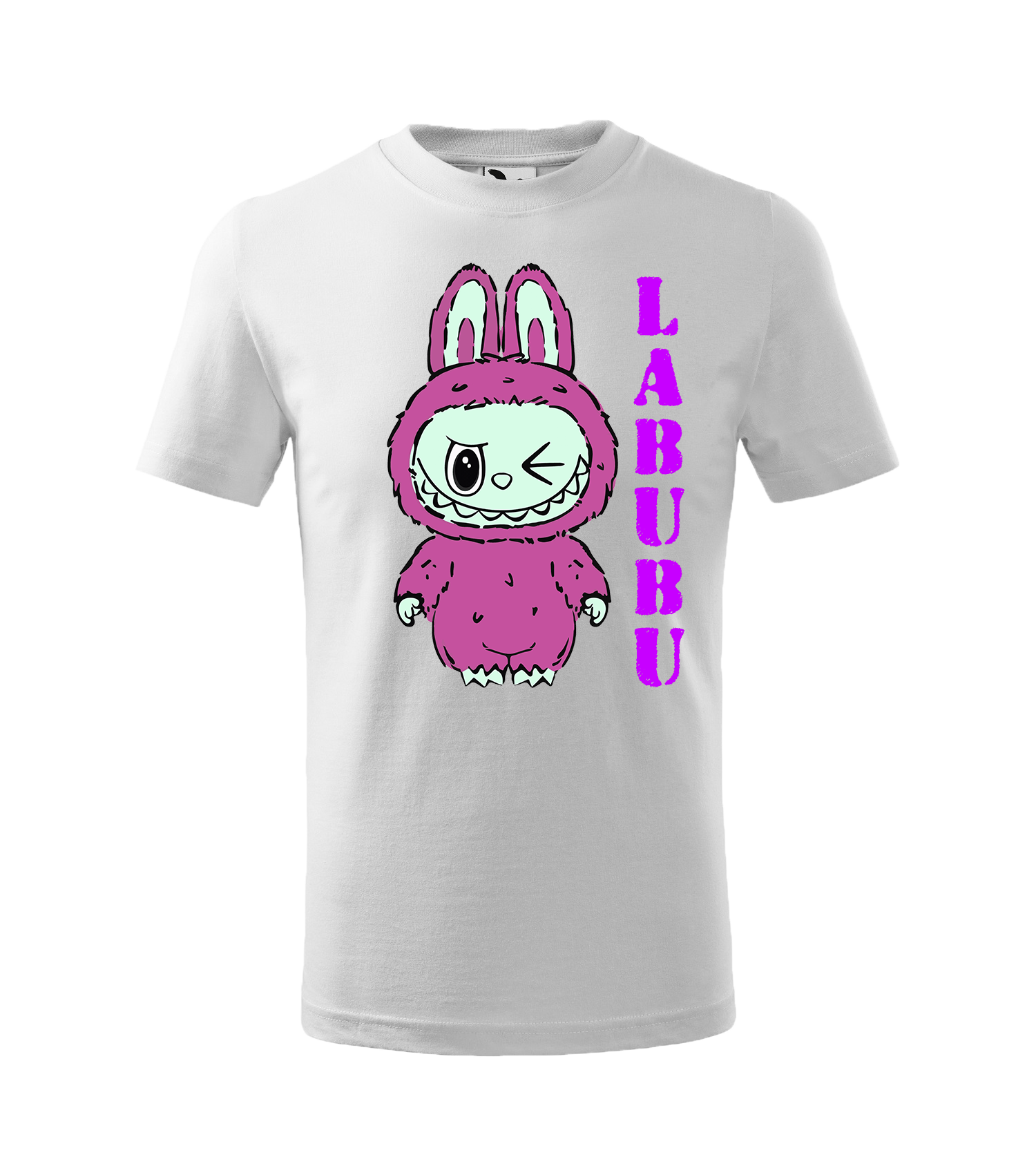 Tričko s motívom LABUBU ružový